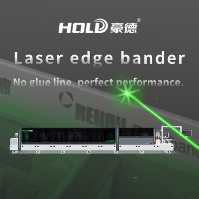 3kw Laser Wood Edge Banding Machine Belt Feeding PLC Control